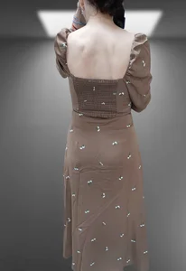 Mature milf in a dress with saggy tits creespshot