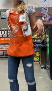 caught by home depot worker. then, moves closer to camera