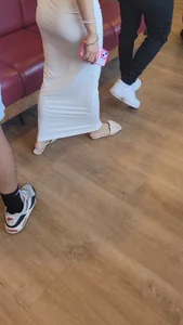 Tight white dress, tight latina ass