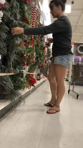 Short shorts running errands