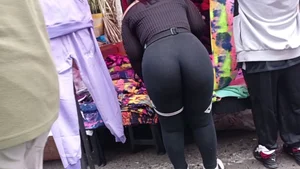 Big Ass Milf in Black Spandex - she has a tattoo?