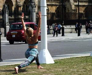 Candid sexy yoga girls