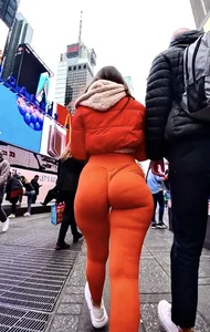 Top tier booty orange leggings (not oc)