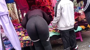 Big Ass Milf in Black Spandex - she has a tattoo?
