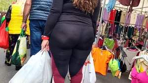 Milf with a tremendous hot ass in the market