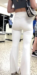 (OC) Best ASS ive ever capped at the shops! blonde arse in white leggings