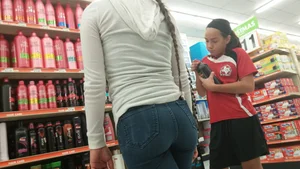 Booty in Tight Shorts in the Store Casual Creepshot