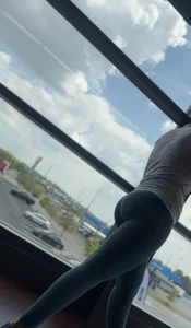 Ass in tight leggings
