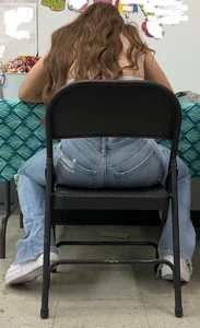 Redhead squatting and working part 5 (oc)