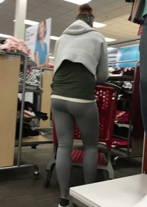 Oklahoma milf in grey leggings shopping at Target