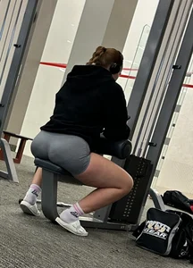 Juicy Thick ASS At the GYM In Spandex Shorts