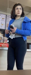 Thick Latina in Leggings at BK