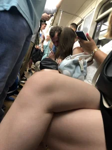 Awesome legs of a subway girl
