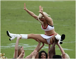 Candid cheerleaders