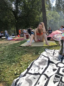 Sexy Girl in Swimsuit Sitting on a Beach With Her Phone Creepshots Gallery