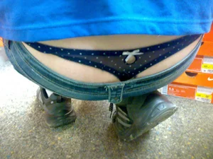 Huge collection of whale tails, ass cracks and panty peeks in public
