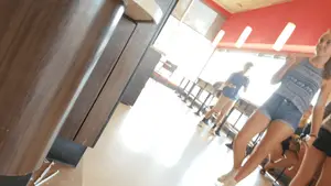 Candid teens in denim shorts 2
