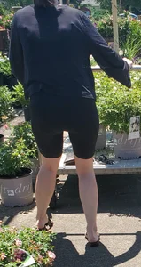 Milf shopping in spandex shorts with vpl