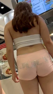 Asian Rocking The Pink Juicy Shorts