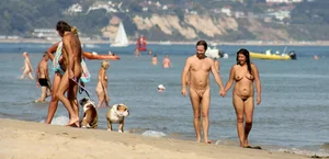 Nude beach and topless girls