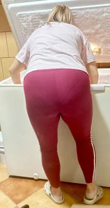 (NOT OC) Red Pants Big Ass Lingerie Blonde