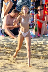 Josie Canseco in a bikini on the beach with some sexy friends in Cabo San Lucas