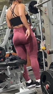 Juicy Big Hips and Tits in Red — Gym Hottie