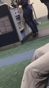 Sexy fat ass flight worker