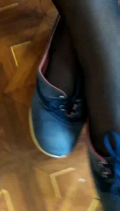 Candid teen college student's feet in flats closeup videos in class