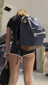 3 College Girls Showing Cheeks In Shorts