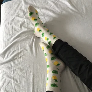 Female Feet in Cool Socks Closeup Selfie