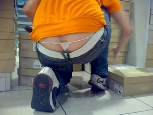Huge collection of whale tails, ass cracks and panty peeks in public