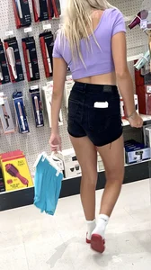 Blonde Bombshell Black Shorts