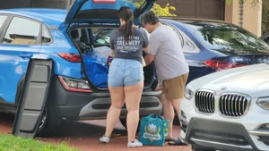 Neighbors PHAT ASS  in shorts