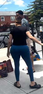 Huge ass bbl latina vpl blue leggings