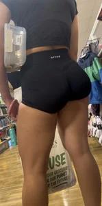 Ass and thighs of literal perfection in DFYNE shorts (OC)