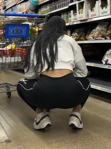 Brown skinned latina squatting and shopping (oc)
