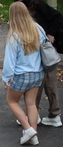 Blonde Teen Mini Skirt