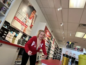 Big tit Blondie at gnc (oc)