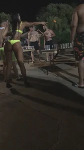 Party girls in bikinis, thongs and swimsuits