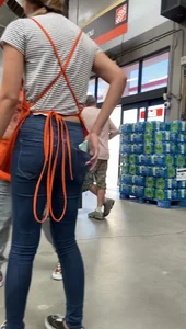 caught by home depot worker. then, moves closer to camera