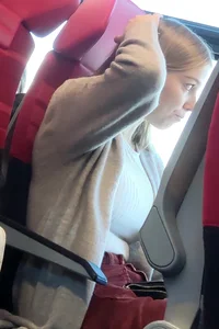 Hot sexy girl on train 2
