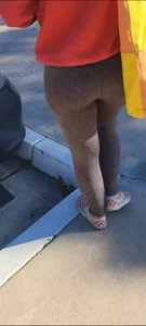 College girl in grey leggings (Got Caught)