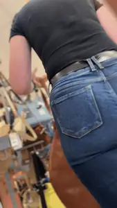 Sexyy Tjmax Employee With A Nice Phat Ass In Tight Flare Jeans  Her Gap Was So Crazy