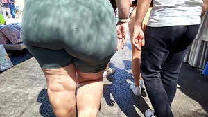 Insane BBW monster booty in shorts (OC)