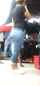 Brunette with a fat ass in tight jeans