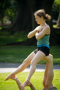 Candid sexy girls in spandex doing yoga