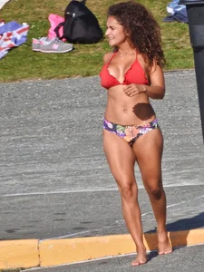 Hot ass milf with an amazing body at the pool