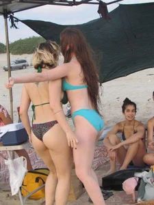 Hot Girls in Bikinis Beach Photo