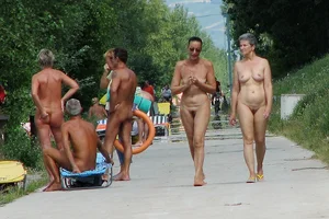 Nude beach and topless girls